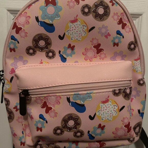 Bioworld Disney Mickey, Minnie, Donald and Pluto Donuts Mouse Ears mini backpack - Picture 1 of 3